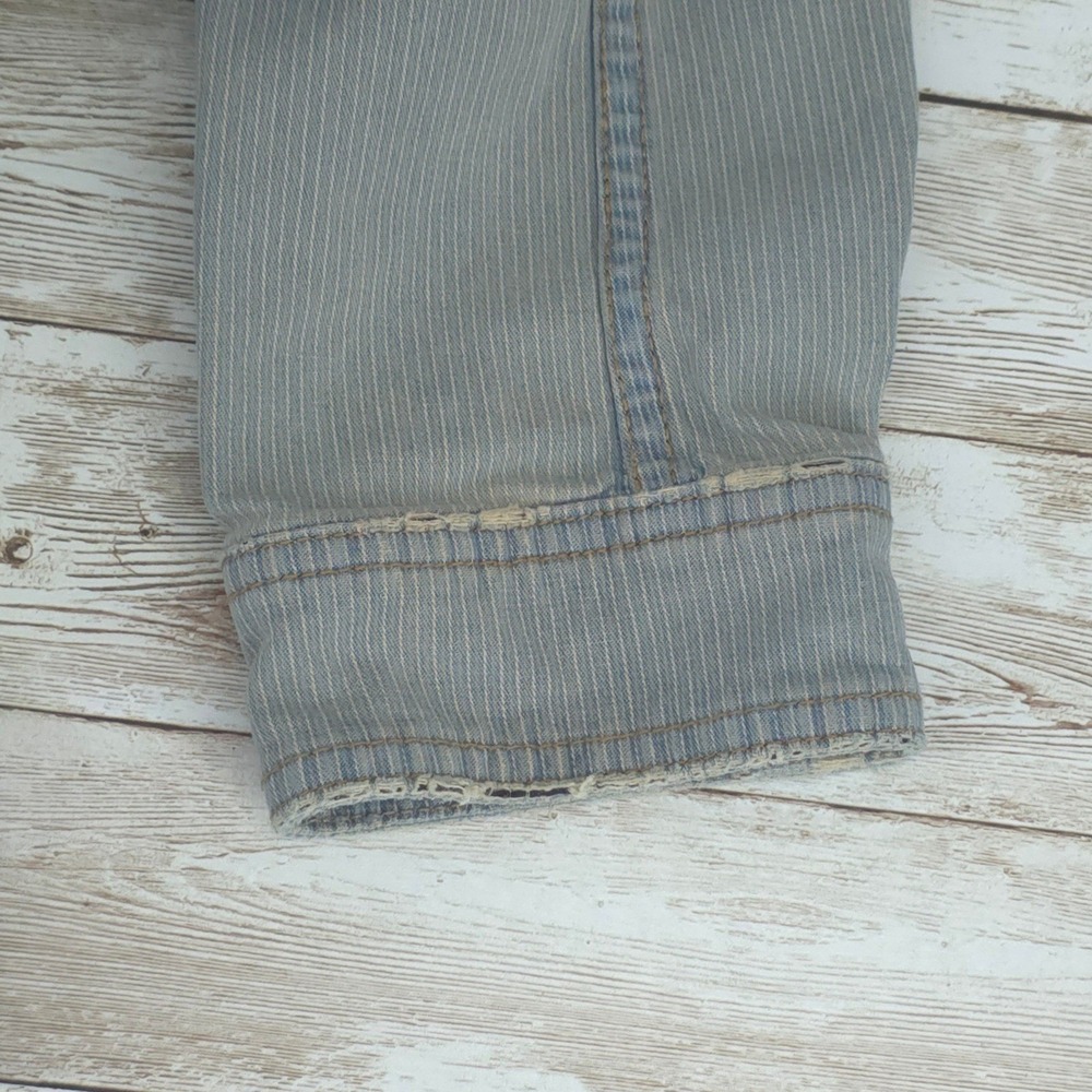 Pilcro Letterpress Button Jean Trucker Denim Jacket Womens L - Picture 6 of 12